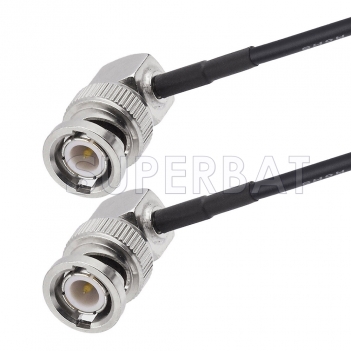 BNC Male Right Angle to BNC Male Right Angle Cable Using RG58 Coax