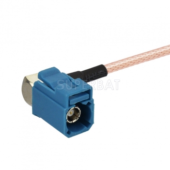 Custom RF Cable Assembly FAKRA Jack Right Angle pigtail cable Using RG316 RG174 LMR100 Coax