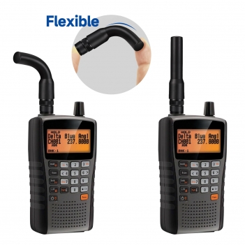 Bingfu Ham Radio Antenna BNC Male Dual Band UHF VHF Soft Antenna Compatible with Portable Handheld Radio Scanner Police Scanner Receiver