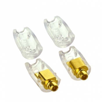 MMCX Plug Male Straight White shell Connectors Gold-Plated for Shure Earphone Cable