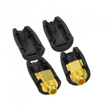 MMCX Plug Male Straight Black shell Connectors Gold-Plated for Shure Earphone Cable