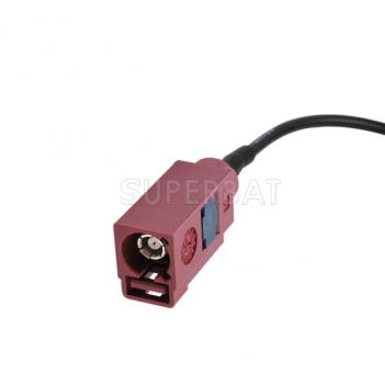Fakra Jack female "D" to Fakra Jack "H"straight pigtail RG174 for GPS GSM Wirele