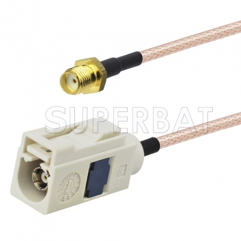 SMA Female to White FAKRA Jack Cable Using RG316 Coax