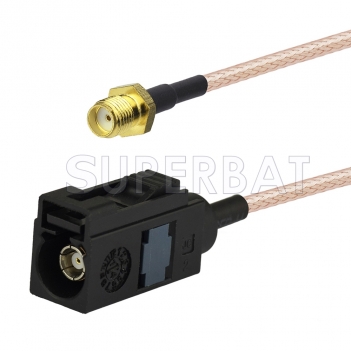 SMA Female to Black FAKRA Jack Cable Using RG316 Coax