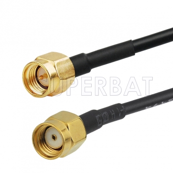 SMA Male to Reverse Polarity SMA Male Cable Using RG58 Coax