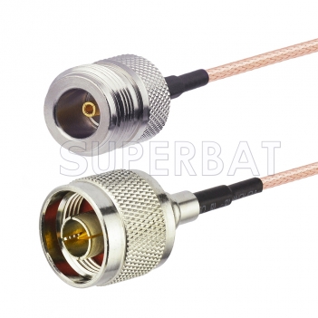 N Male to N Female Cable Using RG142 Coax