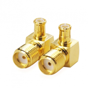 MCX Plug Male to SMA Jack Female Right Angle Adapter