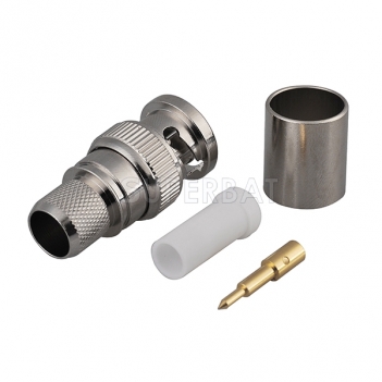 BNC Plug Male Connector Straight Crimp LMR-400