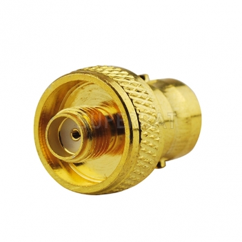 Goldplated BNC Jack Female to SMA Jack Female Adapter Straight