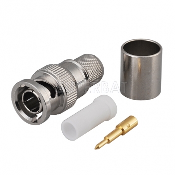 BNC Plug Male Connector Straight Crimp LMR-400