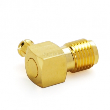 MCX Plug Male to SMA Jack Female Right Angle Adapter