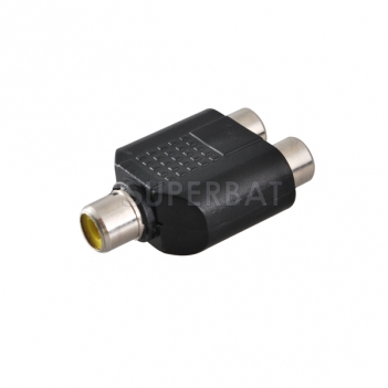 RCA Jack Female to RCA Jack Female Adapter T-Shape