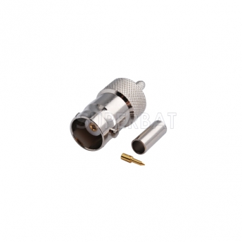 BNC Jack Female Connector Straight Crimp RG316