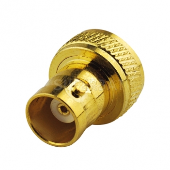 Goldplated BNC Jack Female to SMA Jack Female Adapter Straight