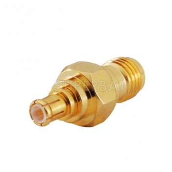 MCX Plug Male to RP SMA Jack Male Adapter Straight