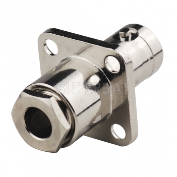 BNC Jack Female Connector Straight 4 Hole Flange Clamp LMR-195