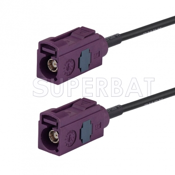 Bordeaux FAKRA Jack to FAKRA Jack Cable Using RG174 Coax