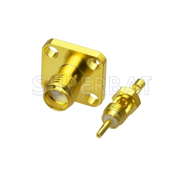 SMA Female 4 Hole Flange Panel Connector for 1.13 Cable