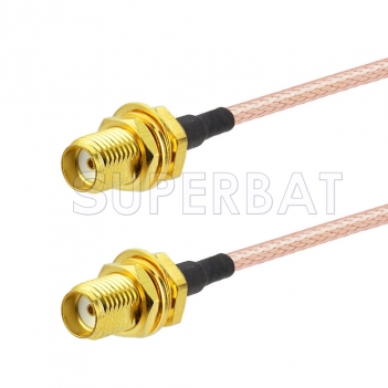 SMA Female Bulkhead to SMA Female Bulkhead Cable Using RG178 Coax