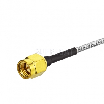 Custom RF Cable Assembly SMA Plug Straight  pigtail cable Using RG405 .086