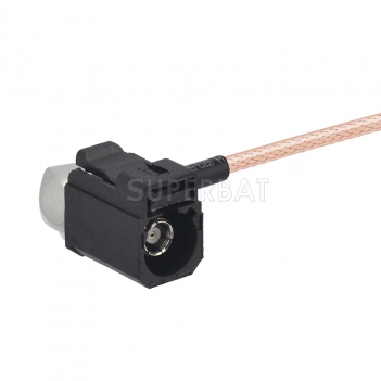 Custom RF Cable Assembly FAKRA Jack Right Angle pigtail cable Using RG316 RG174 LMR100 Coax