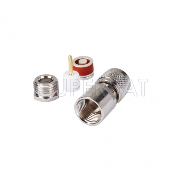 Mini UHF Plug Male Connector Straight Clamp for LMR-195
