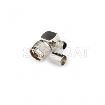 N Plug Male Connector Right Angle Crimp LMR-400