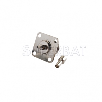 N Crimp Jack panel mount 4-holes connector for RG316 RG174