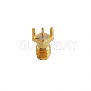 SMA Female PCB Mount 2 Pin feet Straight Connector