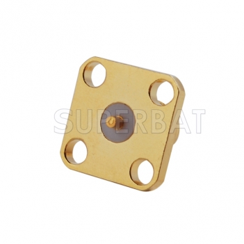 RP SMA Jack Male 4 Hole Flange Panel Mount Connector