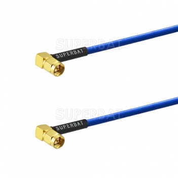 High Quality Semi Flexible RG141 Coaxial Cable SMA Male to SMA Male Right Angle Connector RG402 Cable Assembly