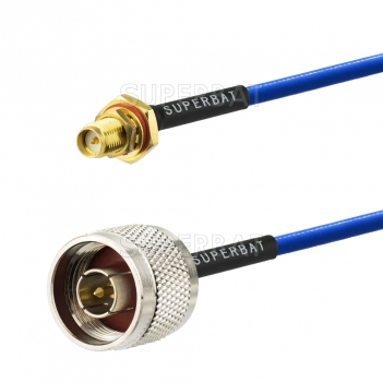 Superbat RF Pigtail N Plug to RP SMA Jack RG Flexible Semi-rigid Cable RG402