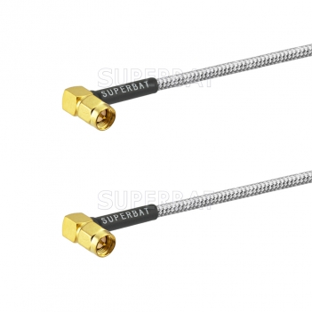 Semi-flexible RG402 Cable Assembly with Right Angle SMA Male Connectors