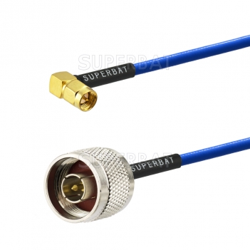 Superbat Hot Sale RF Pigtail N Male to Right Angle SMA Male Semi-rigid cable RG402