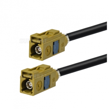 RF Fakra Connector Curry FAKRA-K Female Single with Cable LMR195/KSR195 for Radio with IF output