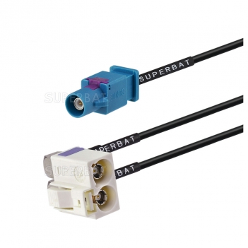Superbat Hot Sell GPS Extension Cable Fakra Jack double "B"RA to Fakra plug "Z"straight waterblue