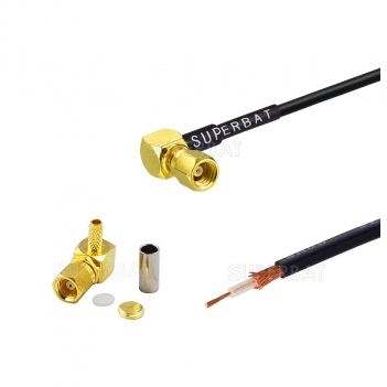 New products right angle plug SMC connector custom coaxial cable assembly
