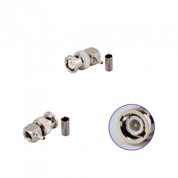 BNC Plug Male Connector Right Angle Crimp RG316