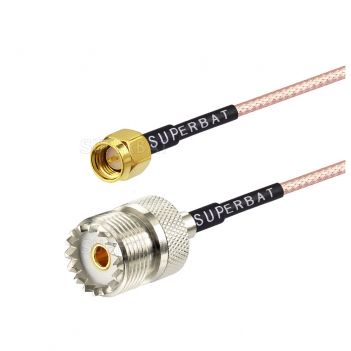 Male SMA to female UHF straight for RG316 custom coaixal cable assembly