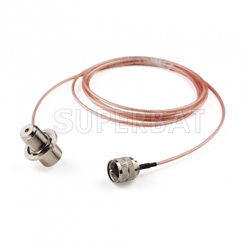 RF coaxial UHF Male PL259 to UHF Female SO239 Right Angle Coax Connector Pigtail Jumper RG316 Extension Cable-Ham Radio Antenna Adapter Cable Assembly