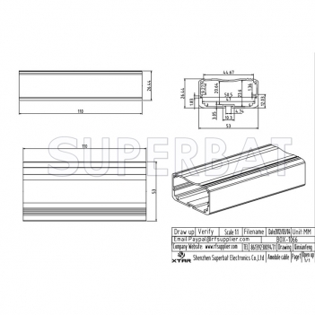 Aluminum Enclosure Case Tube 53mm*25mm*110mm（W*H*L）