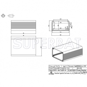 Aluminum Enclosure Case Tube 80mm*45mm*110mm（W*H*L）