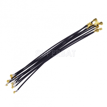 RF coaxial coax cable assembly U.FL plug RA panle receptacle to U.FL  Female ringht angle 1.13MM cable 10cm