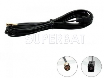 Superbat 3M Universal Fakra A to SMB Male Aerial Extension Lead Aerial Adaptor for Radio Antenna