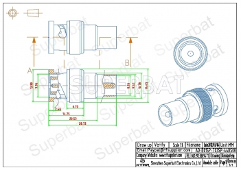 BNC Plug Male to TV Plug Male Adapter Straight