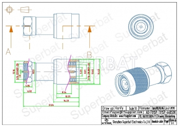 F Plug Male to TNC Plug Male Adapter Straight