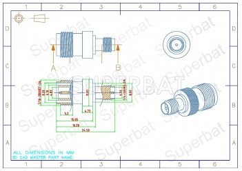 RP SMA Jack Male to RP TNC Jack Male Adapter Straight