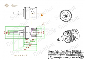 RF Coaxial Connector BNC Male For RG316 Cable