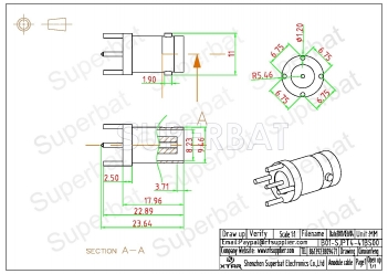 BNC Jack Female Connector Straight Solder