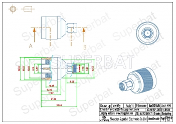 N Plug Male to RP SMA Plug Female Adapter Straight